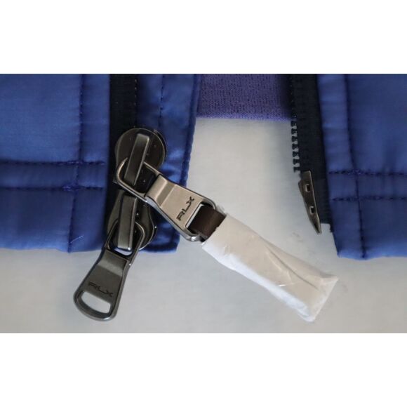 RLX Ralph Lauren Men's Sz L Blue Full Zip Hooded Wool Blend Golf Jacket - Picture 8 of 14